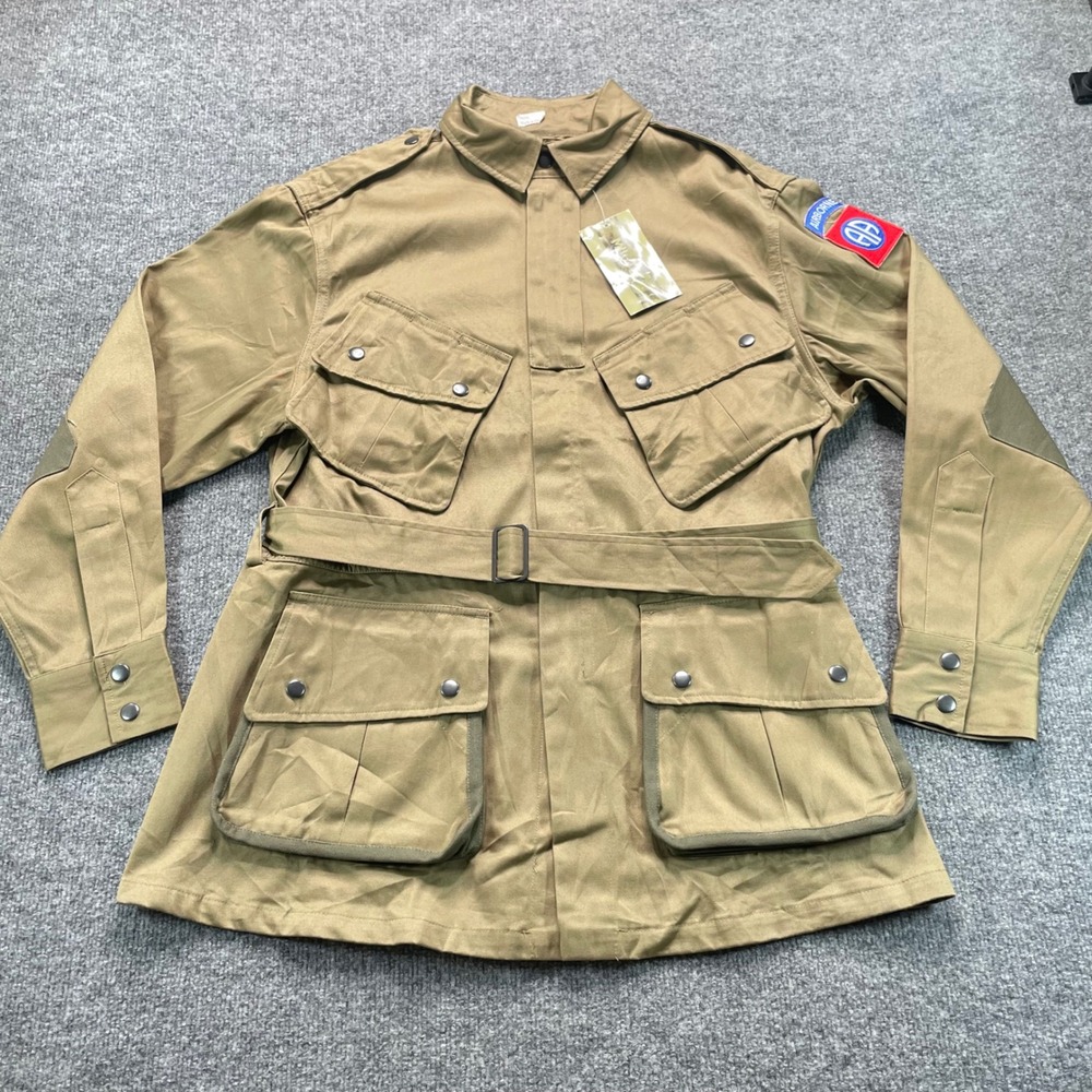 Mil-Tec Parachute Jumper Coat Mens 42 Tan M42 82nd Airborne Reproduction